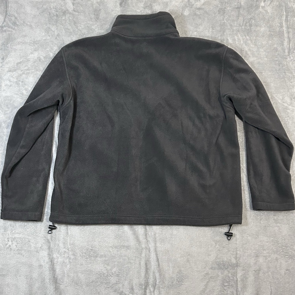 Columbia Men's XL Full Zip Fleece Jacket Black Soft Warm Outdoor Layer WM6113 - Picture 8 of 11